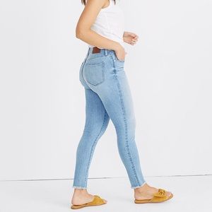9” High Rise Skinny Crop Jeans - Button Front